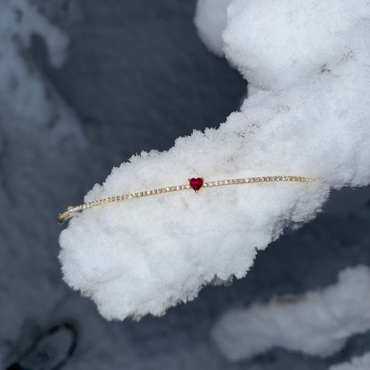 Armband / Heart Strass