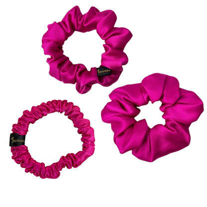 Seidenscrunchie Neon Pink