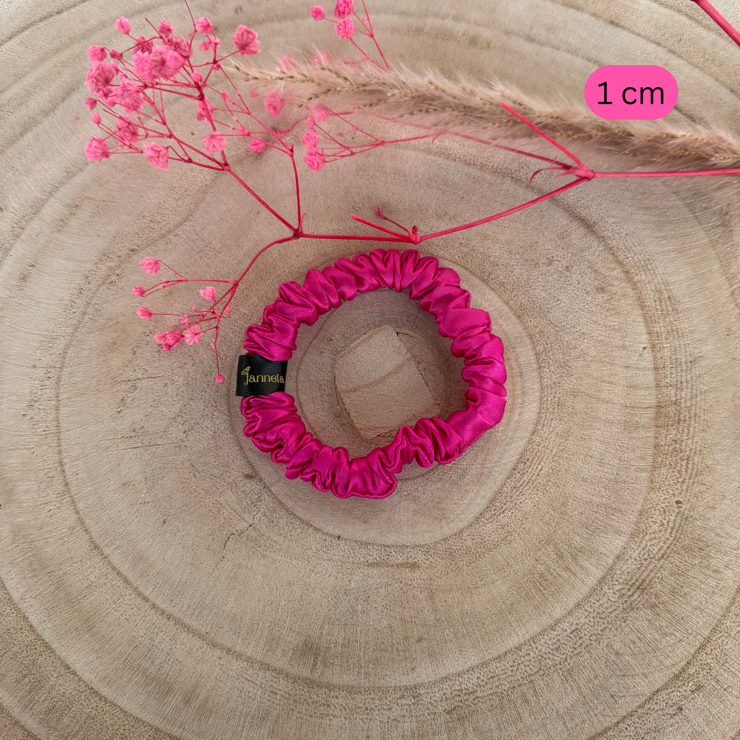 Seidenscrunchie Neon Pink