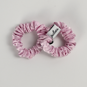 Silk Scrunchie 2er Set / FliederRosa Mini